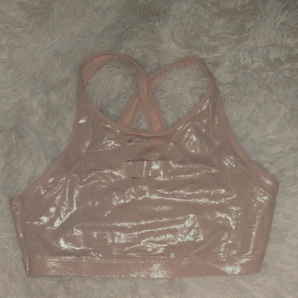 VS PINK Shimmering Pink Women's Sports Bra